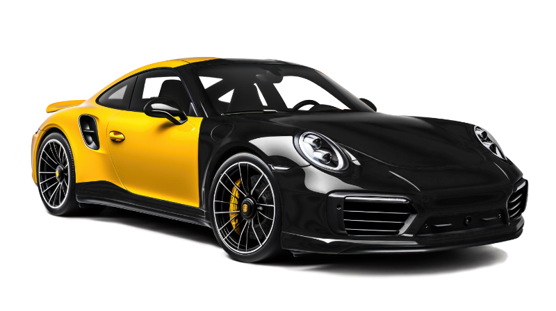 Paint protection covering full front of car, windshield frame, and side skirt